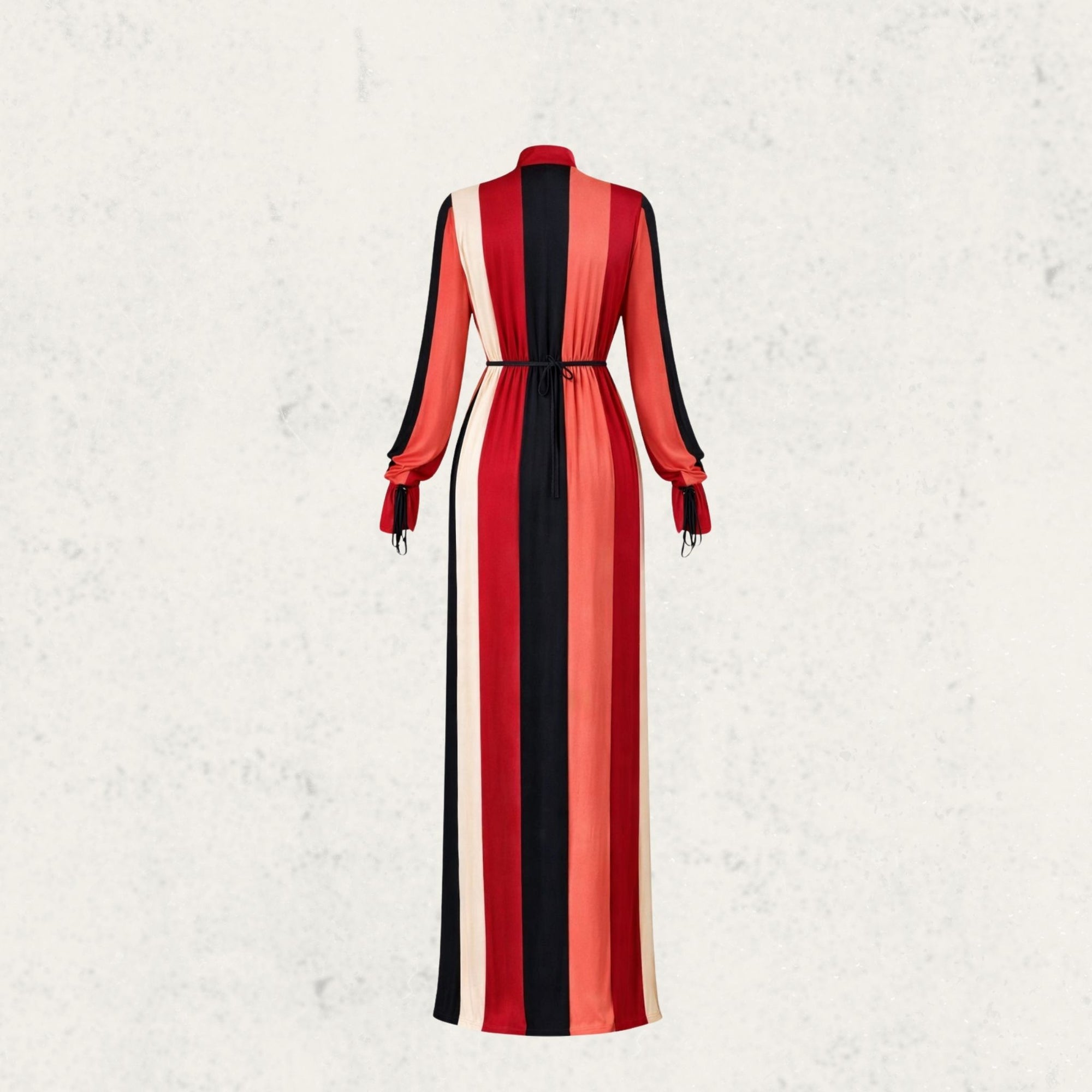 Stripe Button Maxi Dress